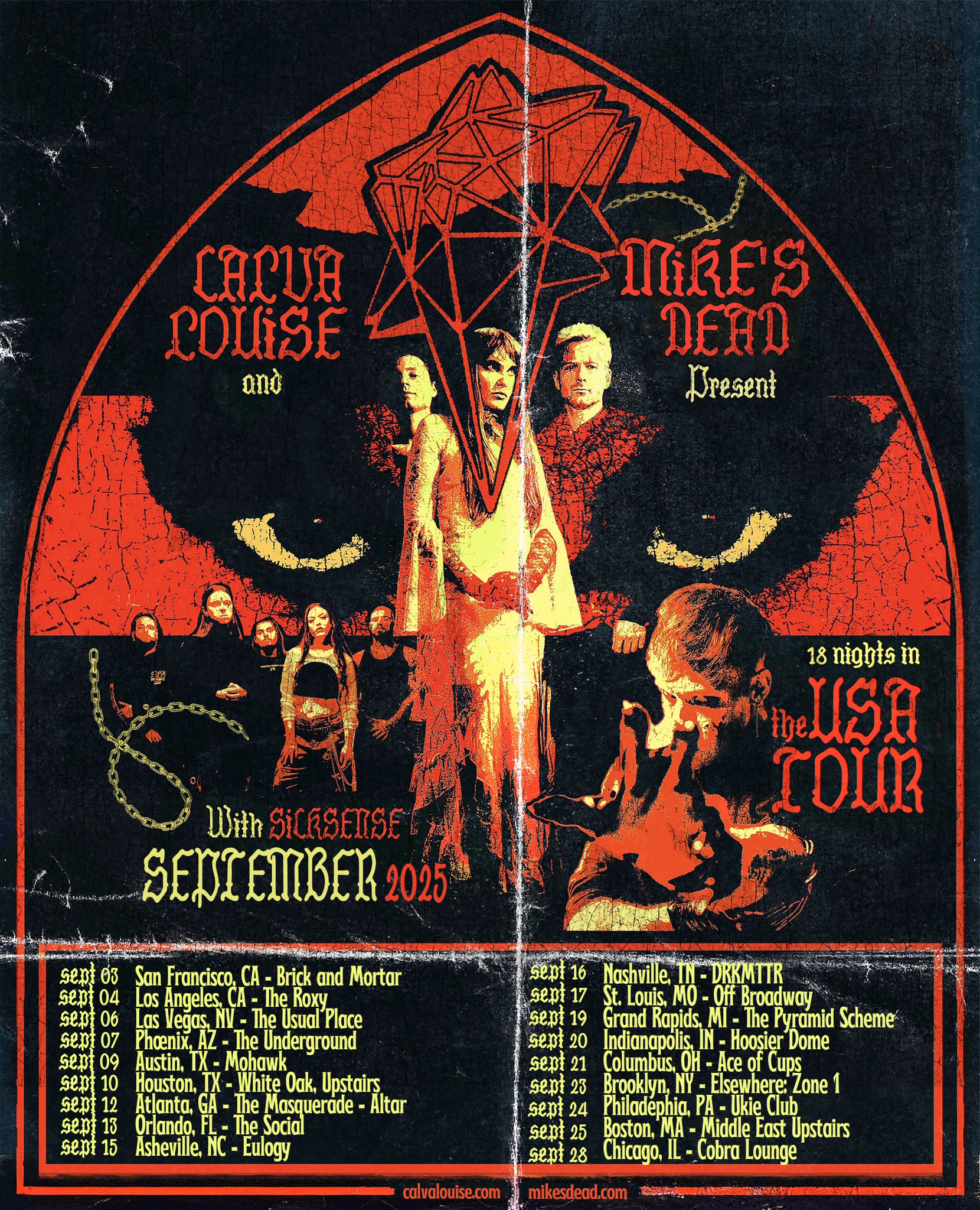 Calva Louise 18 nights in the USA TOUR Tour Poster